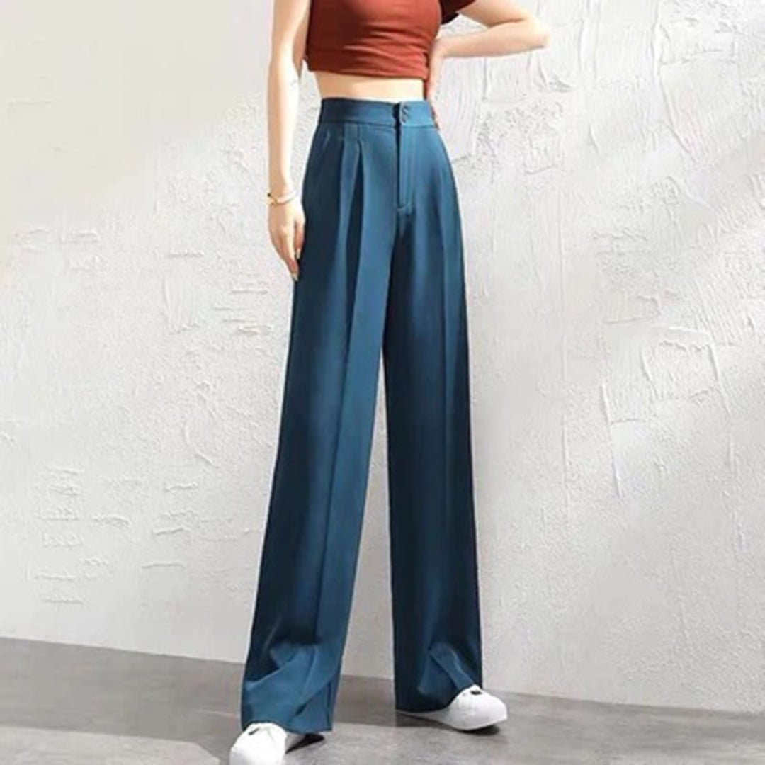 Anna-Berg | Sophisticated High Waisted Wide Leg Pants
