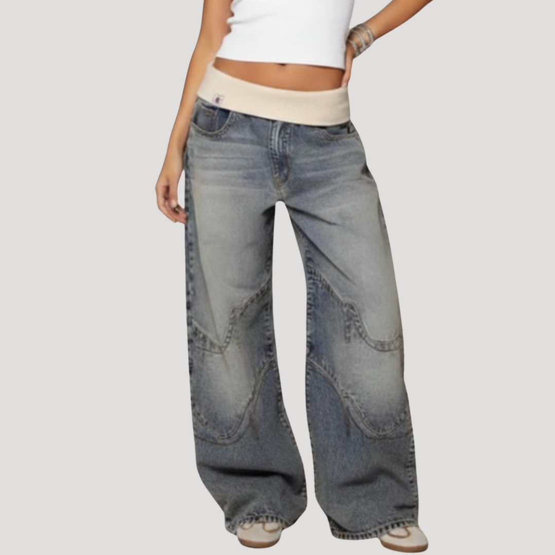 Anna-Berg | Statement Wide Leg Baggy Jeans for a Polished Look