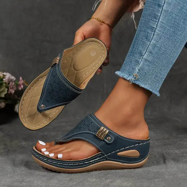 Anna-Berg | Graceful Orthopedic Cushioned Sandals with Graceful Drape