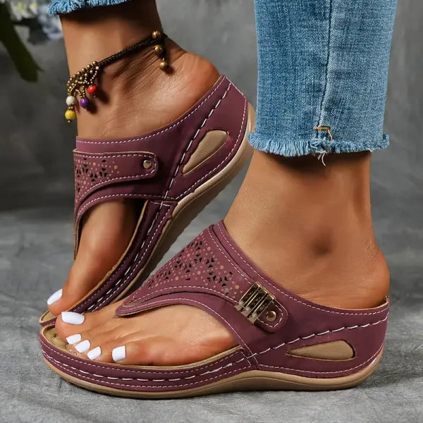 Anna-Berg | Graceful Orthopedic Cushioned Sandals with Graceful Drape