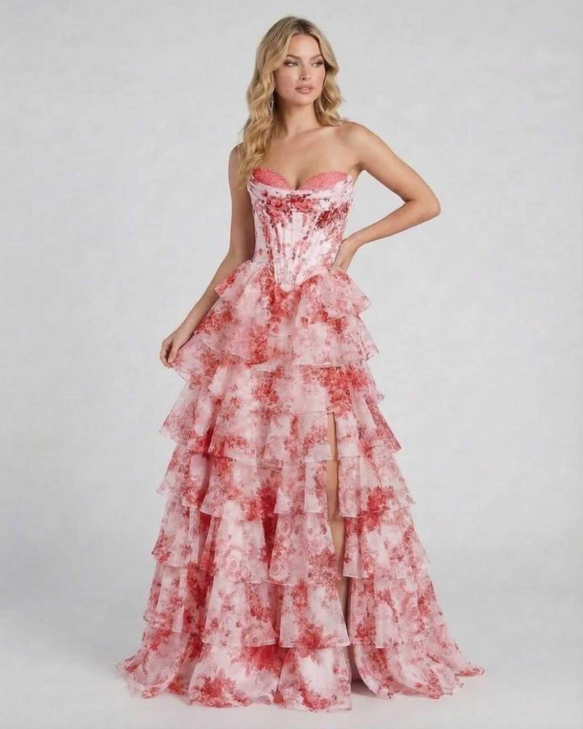 Anna-Berg | Chiffon Strapless Corset Dress