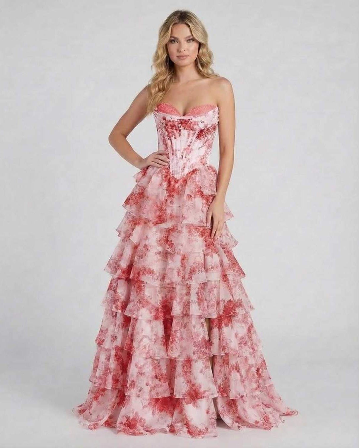 Anna-Berg | Chiffon Strapless Corset Dress
