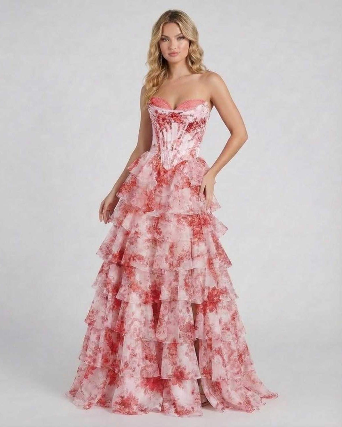 Anna-Berg | Chiffon Strapless Corset Dress