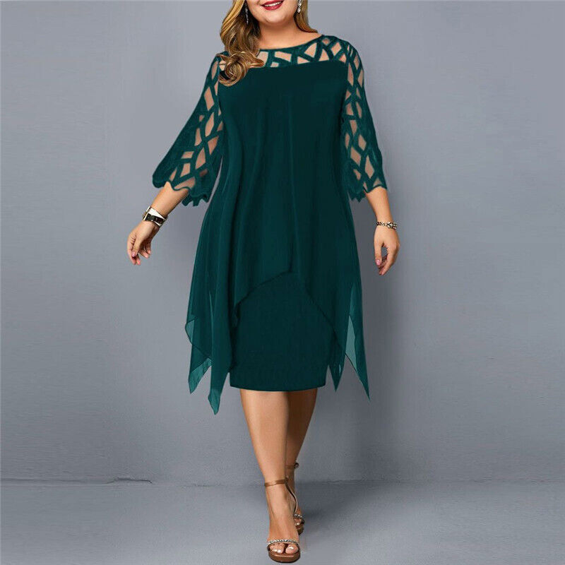 Anna-Berg | Sculpted Airy And Elegant Plus Size Dress Made to Turn Heads