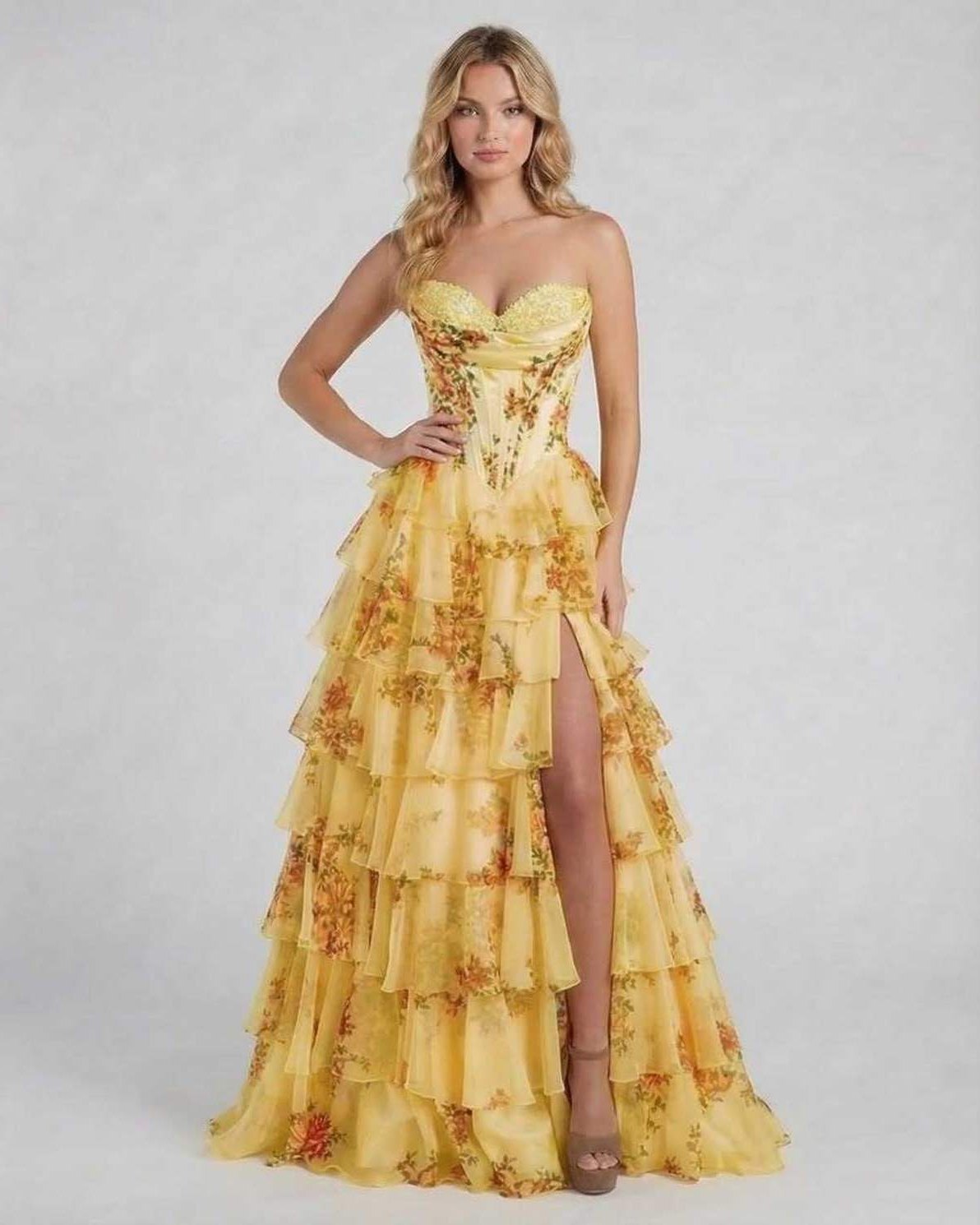 Anna-Berg | Chiffon Strapless Corset Dress