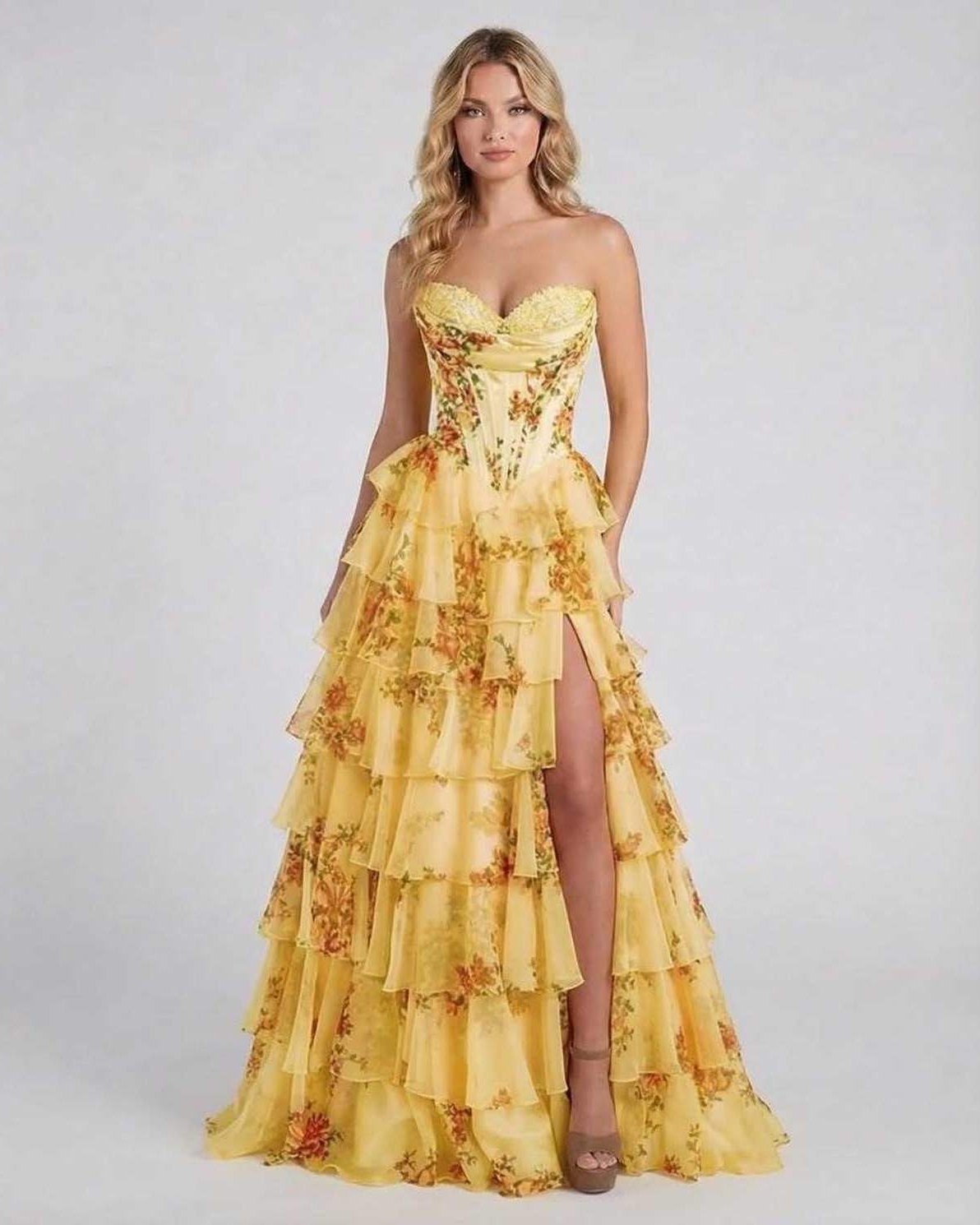 Anna-Berg | Chiffon Strapless Corset Dress