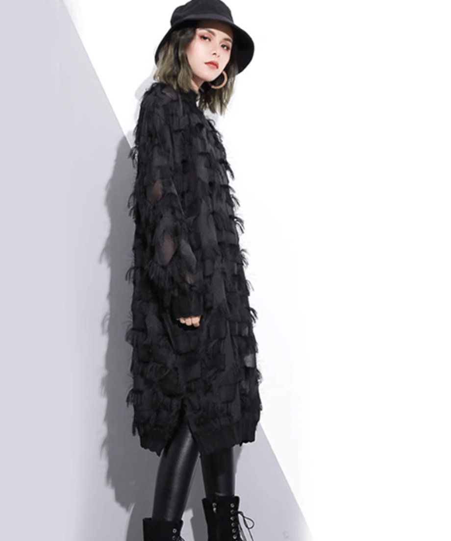 Anna-Berg | Tassel See-Through Dress