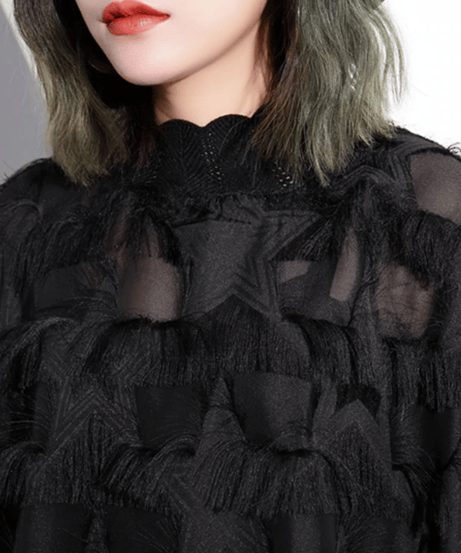 Anna-Berg | Tassel See-Through Dress