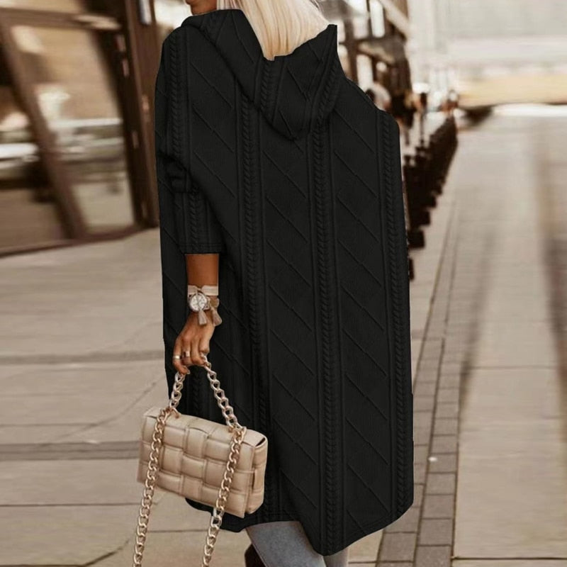 Anna-Berg | Extended Length Hooded Cardigan