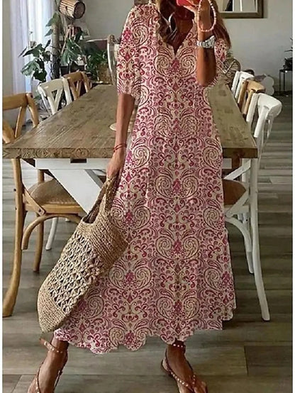 Anna-Berg | Flowing Bohemian Maxi Dress with a Timeless Finish