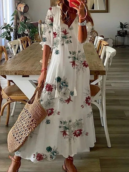 Anna-Berg | Flowing Bohemian Maxi Dress with a Timeless Finish