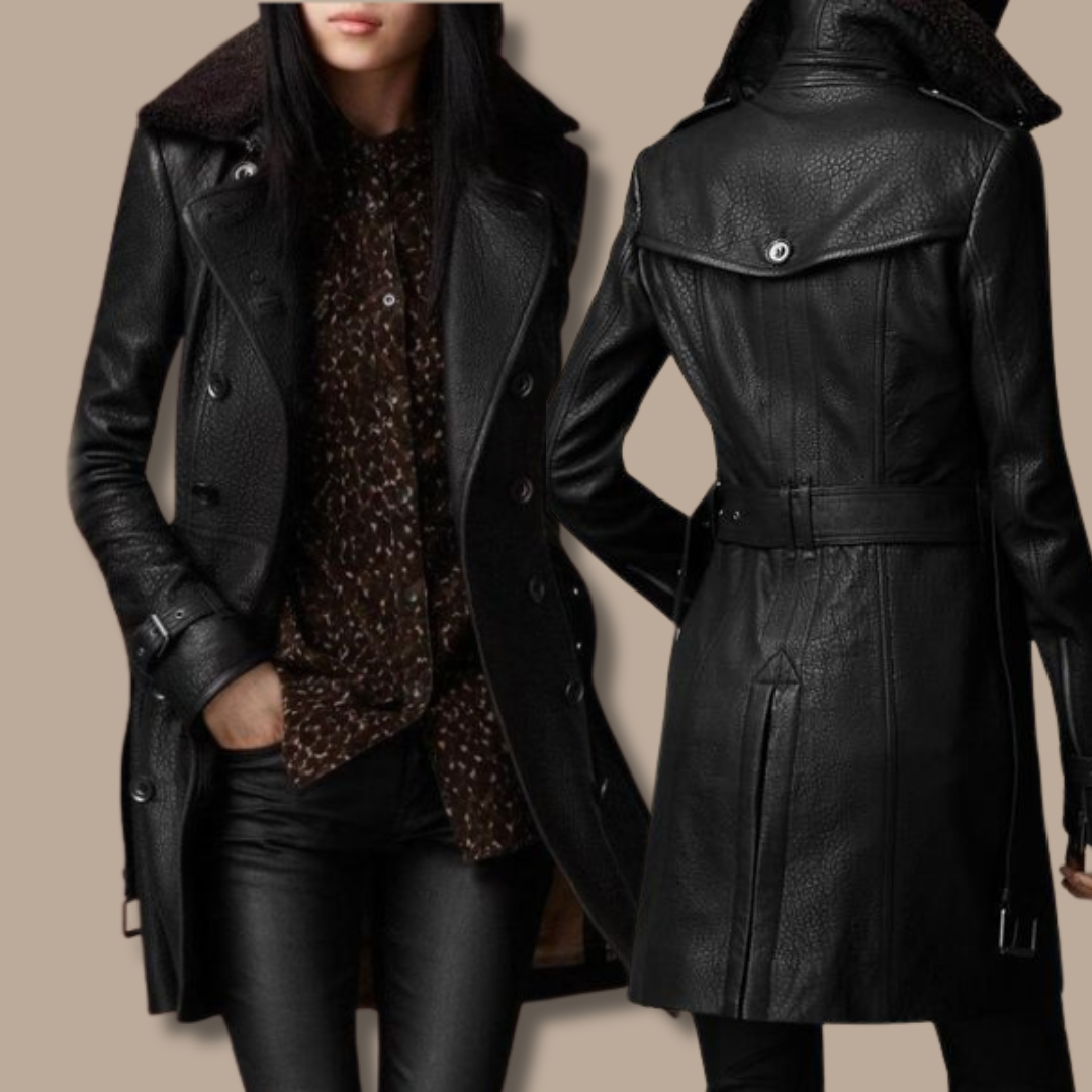 Anna-Berg | Leather Trench Coat