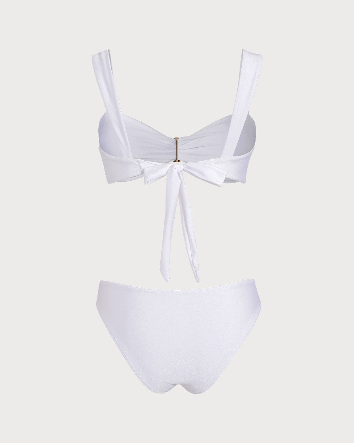 Anna-Berg | White Drawstring Bikini Set for Women