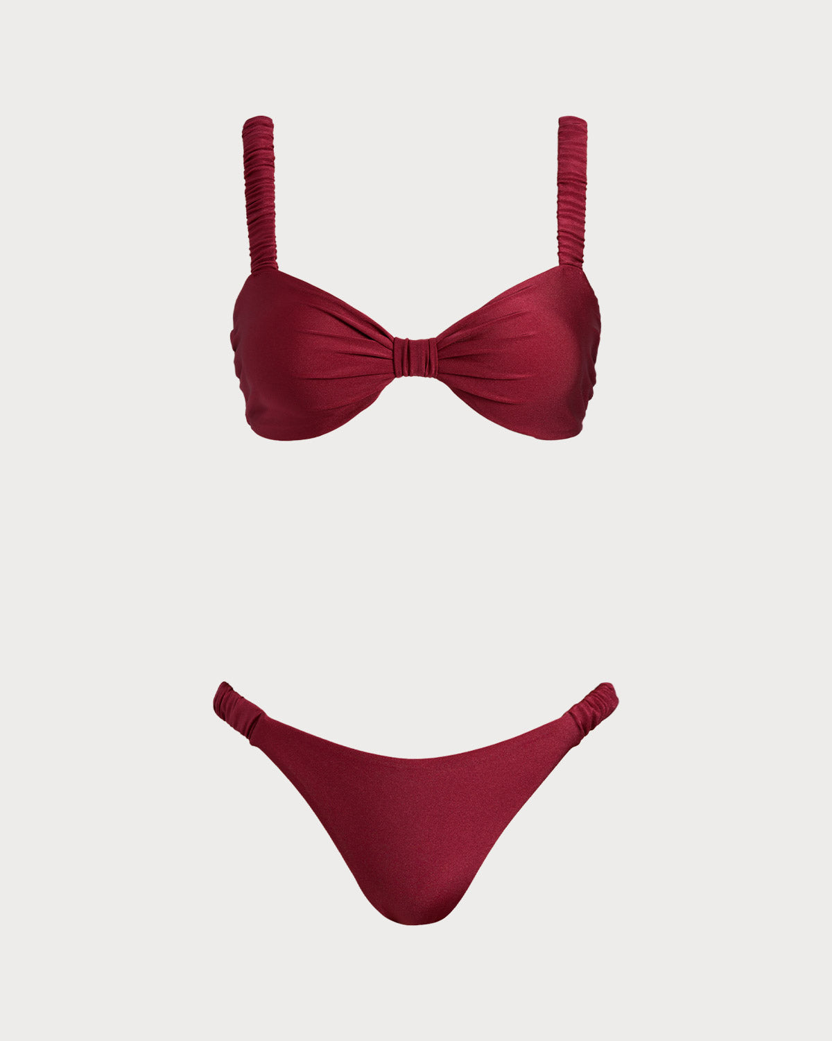 Anna-Berg | Bralette Bikini Set for Women, Red, Fit: Regular