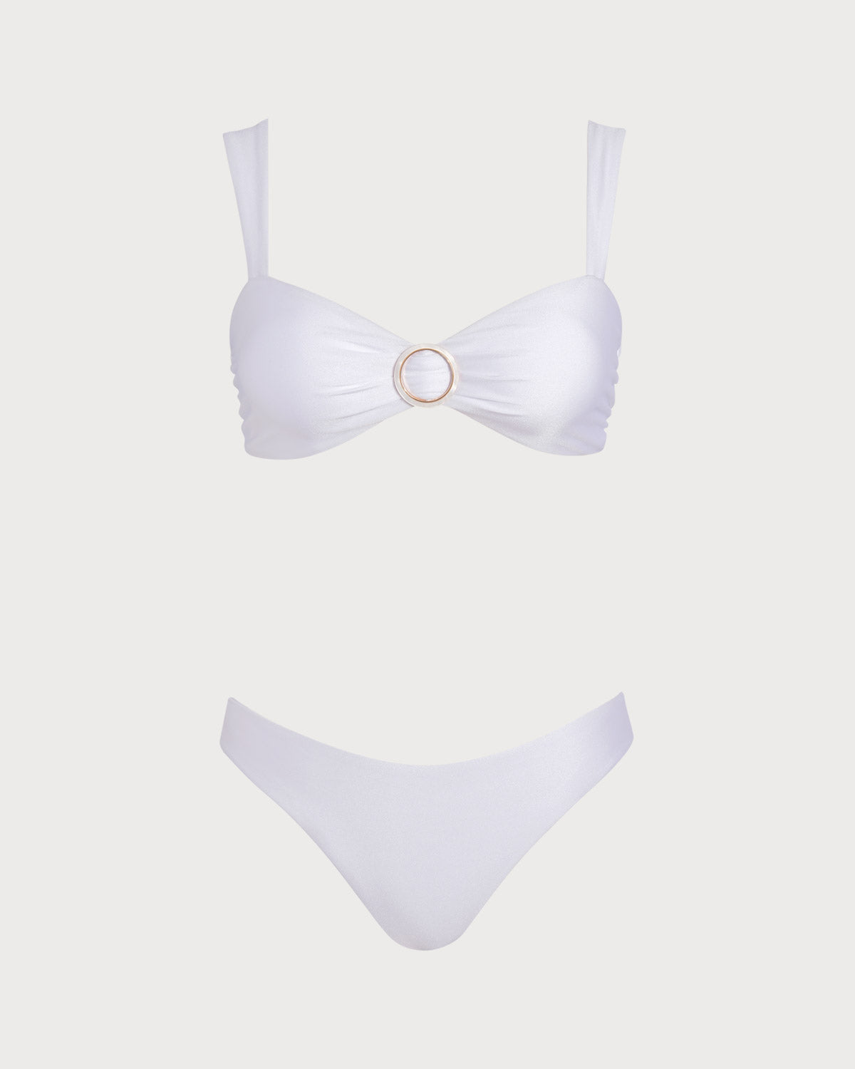 Anna-Berg | White Drawstring Bikini Set for Women