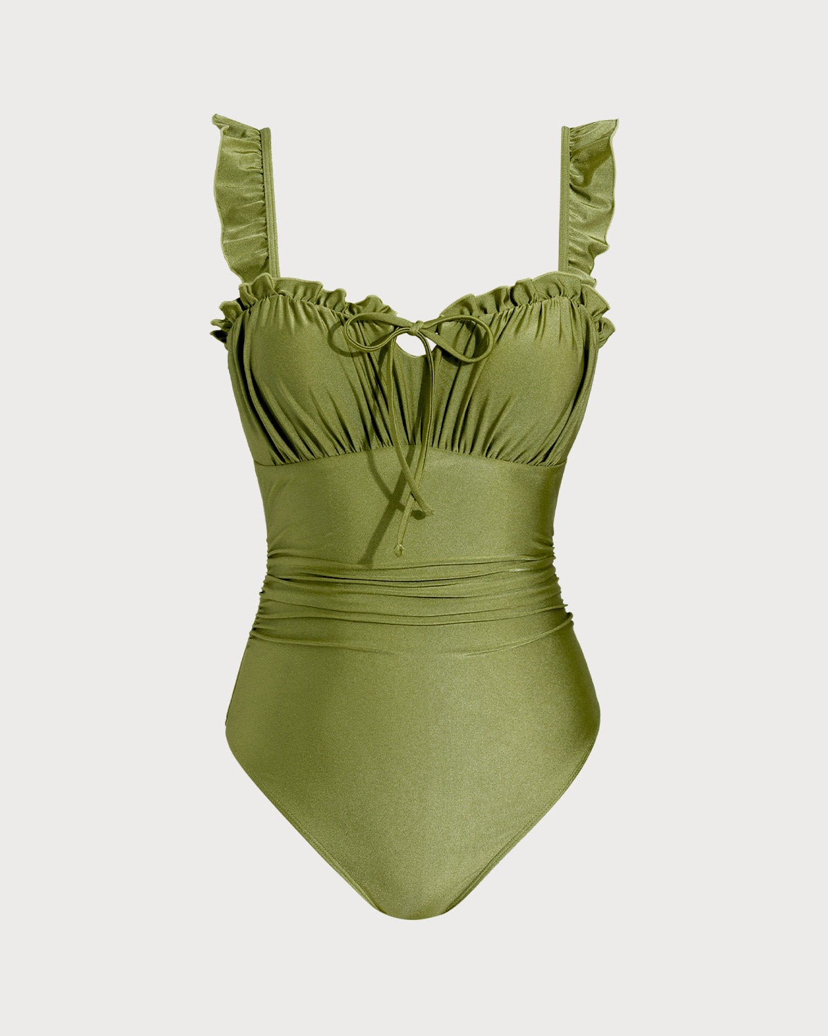 Anna-Berg | Green Ruched One Piece Swimwear for Women