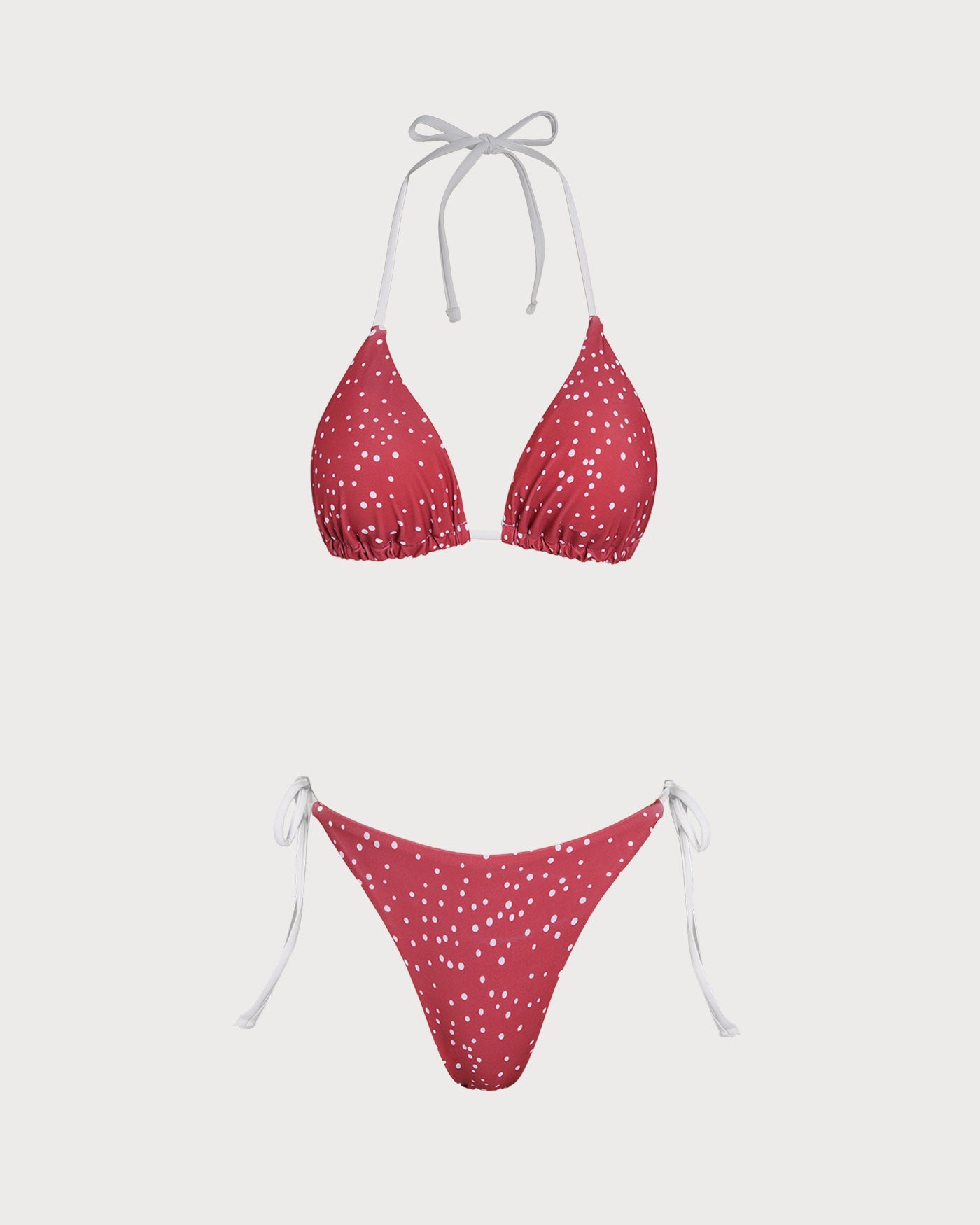 Anna-Berg | Polka Dot Bikini Set for Women, Nylon, Regular Fit, Red