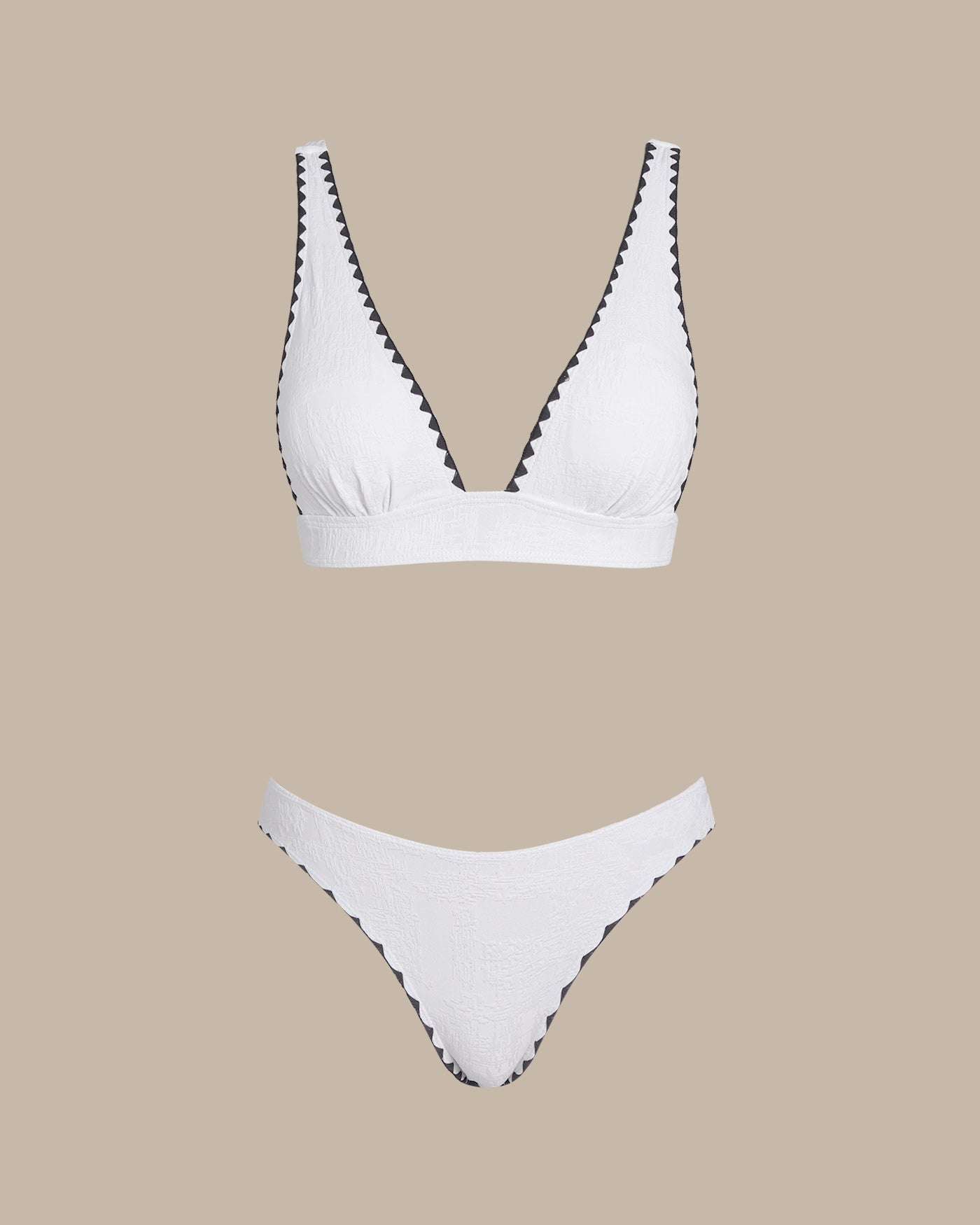 Anna-Berg | White Triangle Bikini Set