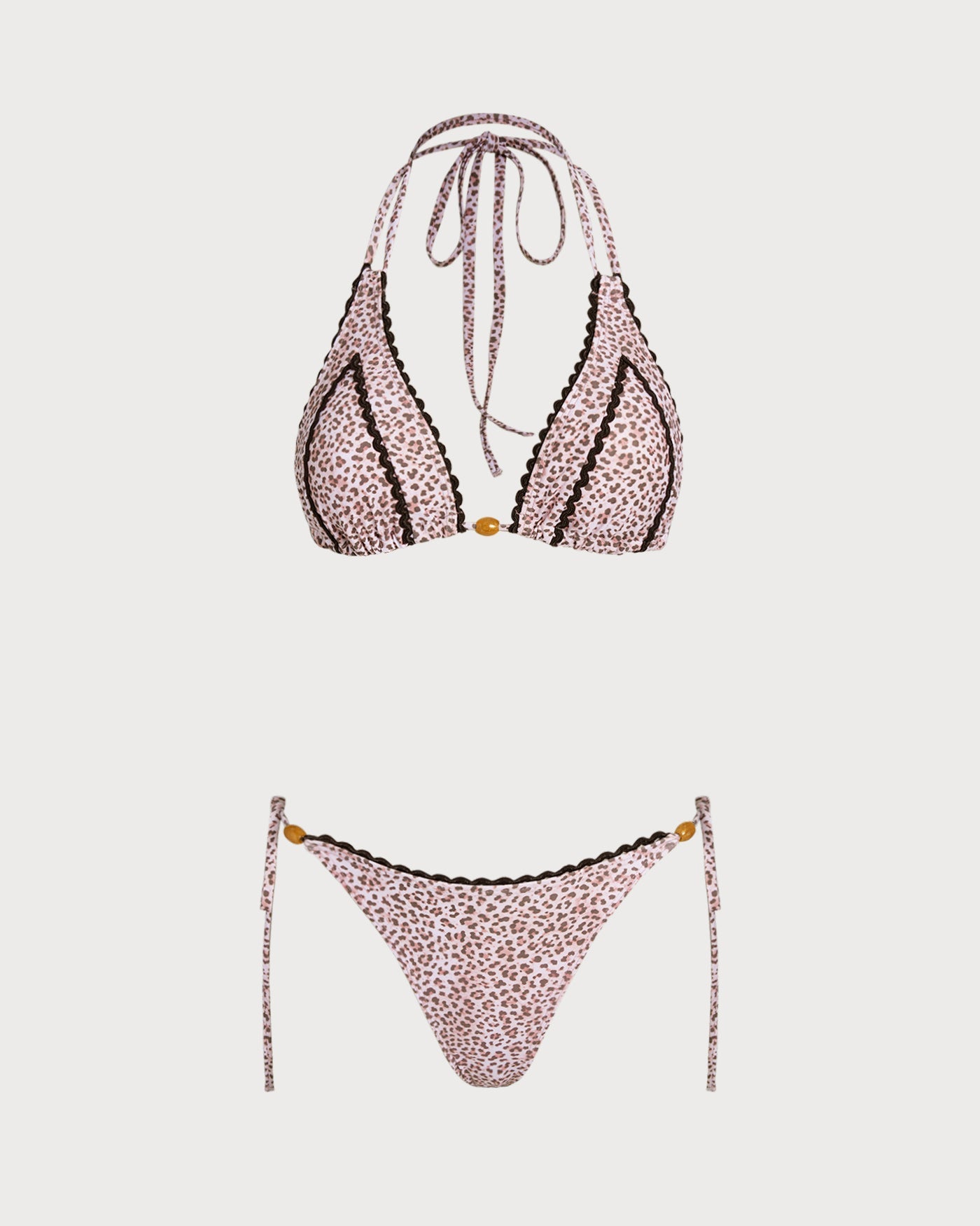 Anna-Berg | Halter Bikini Set, Women's, Print, Fit: Regular, Color: Leopard