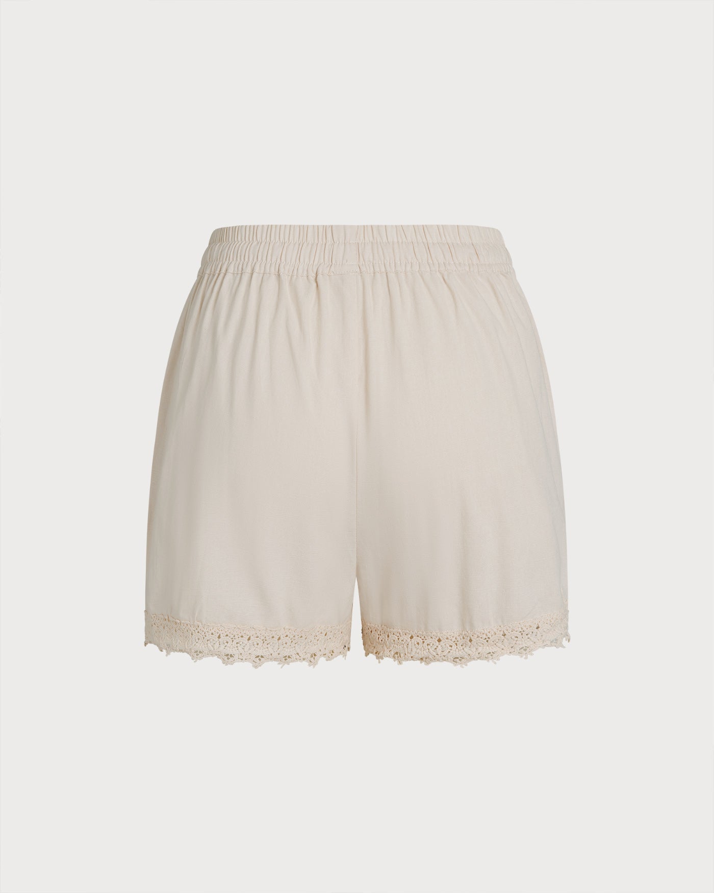 Anna-Berg | Elastic Waist Shorts for Women, Cotton, Regular Fit, Apricot
