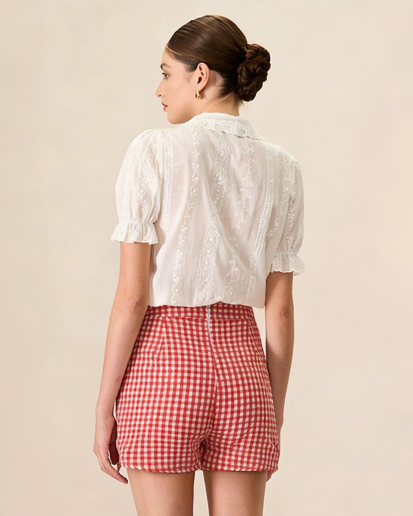 Anna-Berg | Plaid Skort for Women, Red, Casual Fit