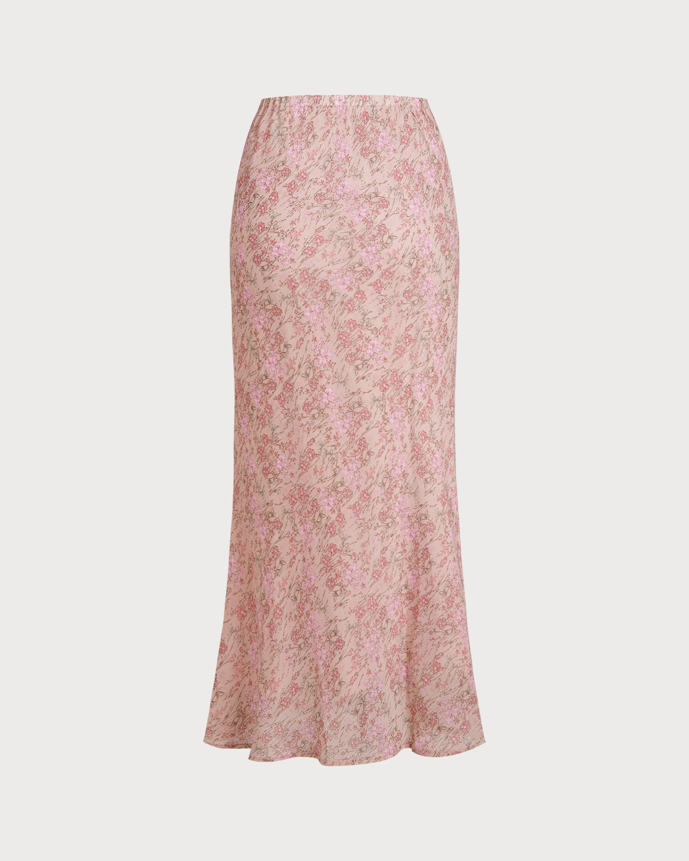Anna-Berg | Floral Skirt for Women, Elastic Waist, Pink