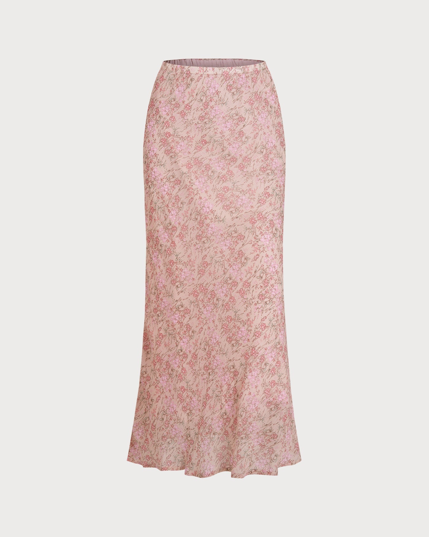 Anna-Berg | Floral Skirt for Women, Elastic Waist, Pink