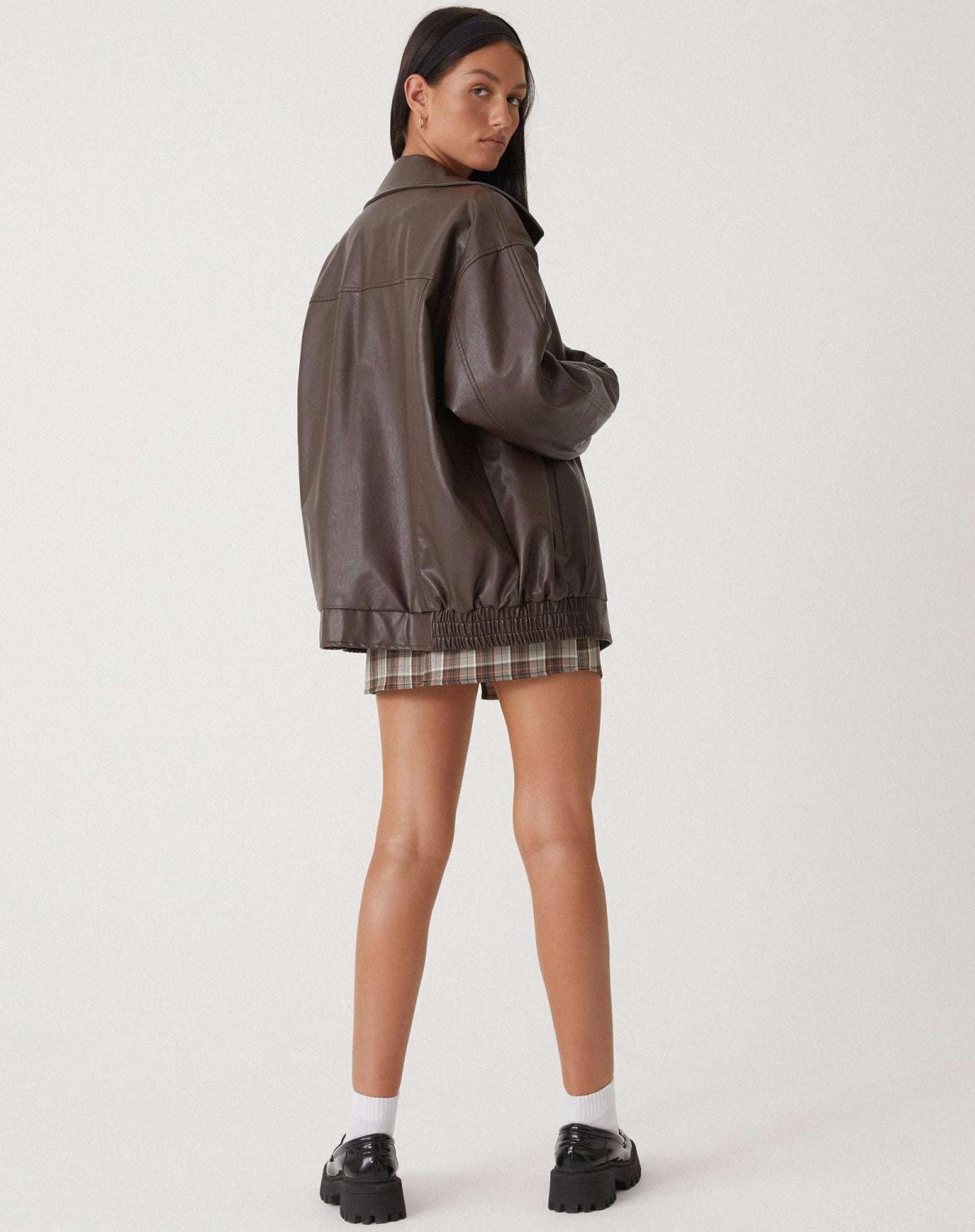 Anna-Berg | Elegant Oversized Leather Jacket for a Modern Look