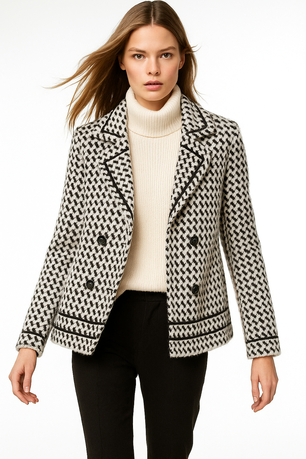 Anna-Berg | Houndstooth Knit Jacket