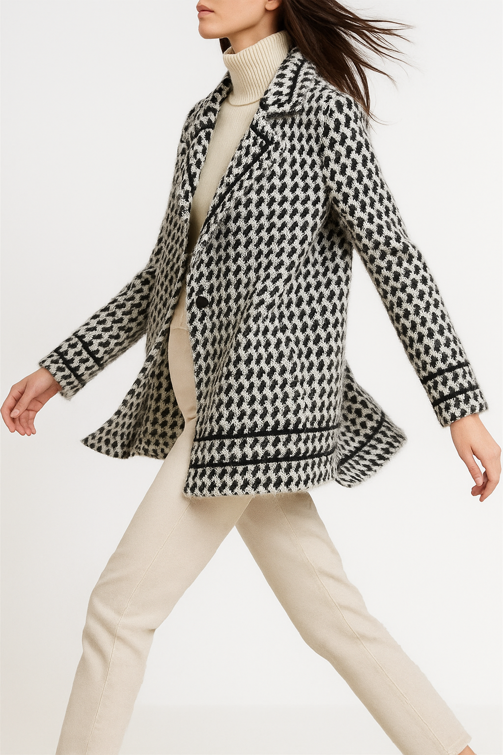 Anna-Berg | Houndstooth Knit Jacket